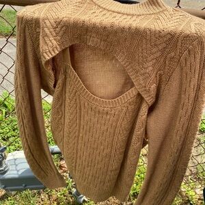 Cable Knit Tan Sweater